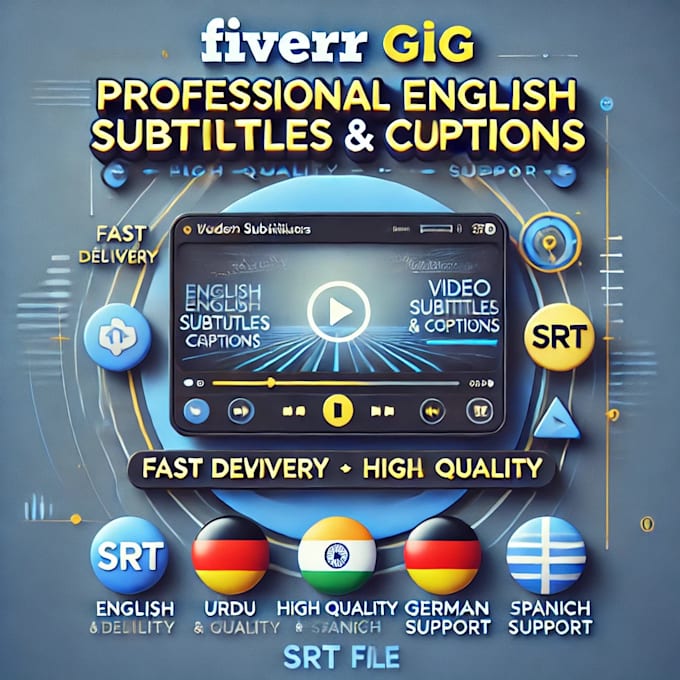 Bestseller - add professional english subtitles or captions to your video