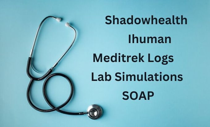 Gig Preview - Expertly do shadowhealth, ihuman, meditrek logs, lab simulations, soap notes