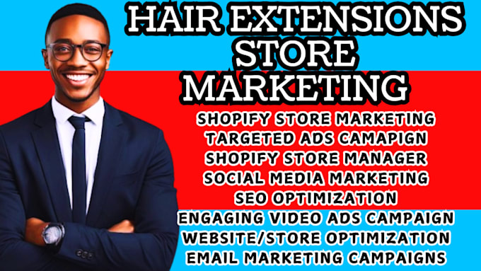 Gig Preview - Hair extension store marketing hair extension sales hair extension store design