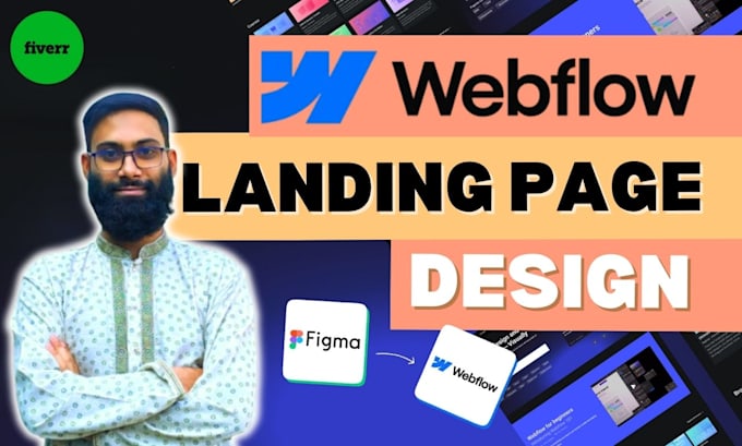 Gig Preview - Design and develop custom webflow websites and landing pages