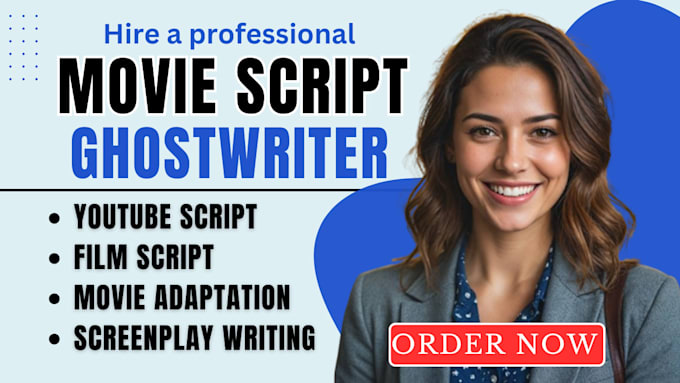 Gig Preview - Do movie script, screenplay, screenwriting, movie script writing, scriptwriter