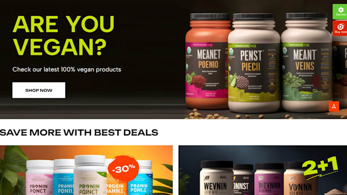 Gig Preview - Do health supplement product, health and fitness, private label store website