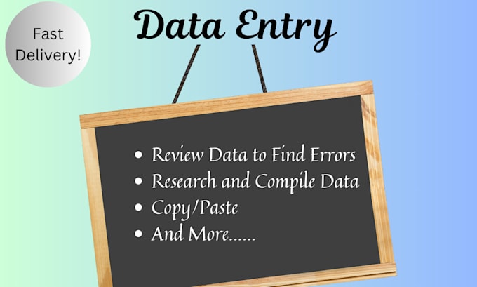 Gig Preview - Provide data entry services