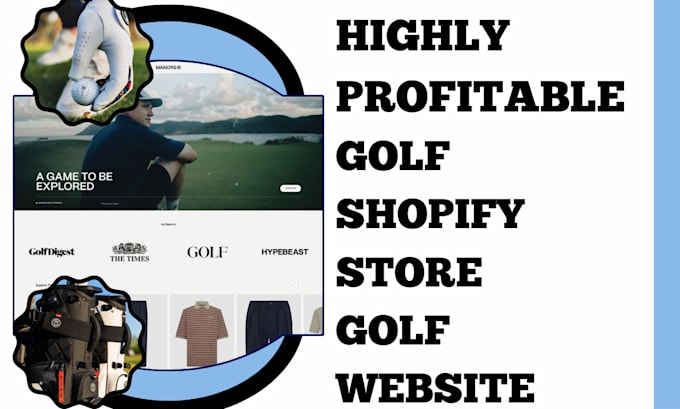 Bestseller - design a professional ecommerce shopify store for your golf business