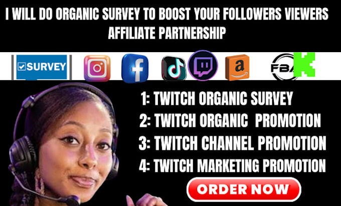 Gig Preview - Organically boost your twitch channel and increase your live viewers