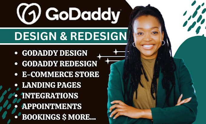 Gig Preview - Godaddy website design or redesign godaddy business website developer