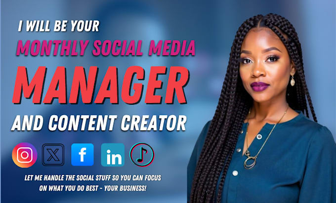 Gig Preview - Do monthly social media management and content creation