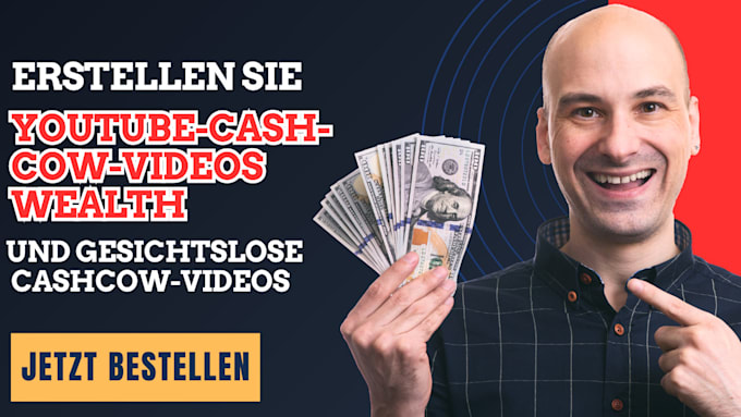 Gig Preview - Erstellen sie youtube cash cow videos und gesichtslose cash cow video