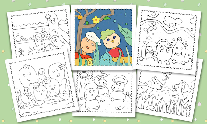 Gig Preview - Do bold and easy coloring books for amazon KDP, children to adult story