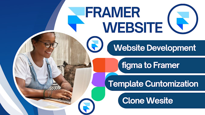 Gig Preview - Design framer website figma to framer website framer webflow website