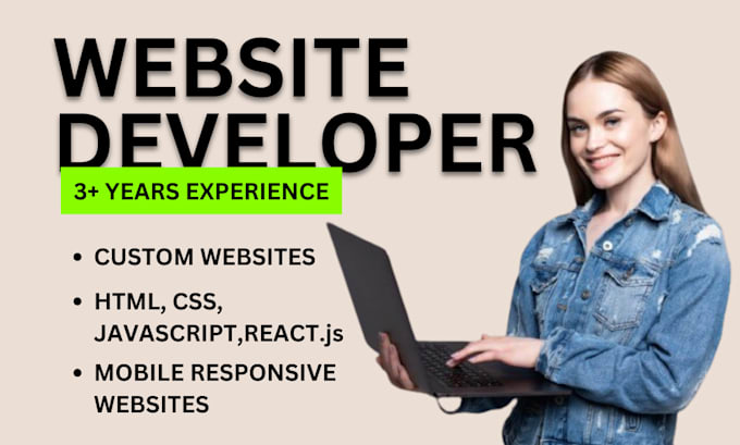 Gig Preview - Be your front end developer using HTML, CSS,  javascript, react js