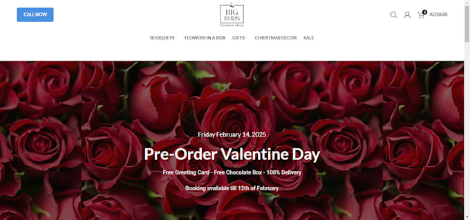 Bestseller - design valentine decorations website bouquet store flowers shopify store