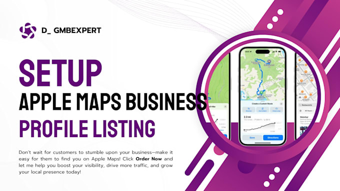 Gig Preview - Do apple map business connect, setup apple maps listing for local seo ranking