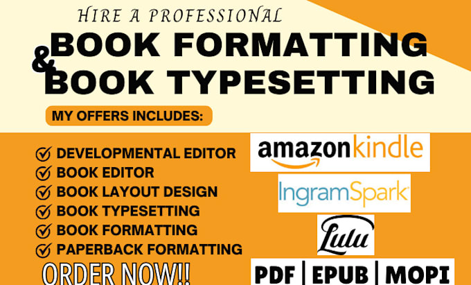 Gig Preview - Proofread and developmental edit book typesetting format and book layout design