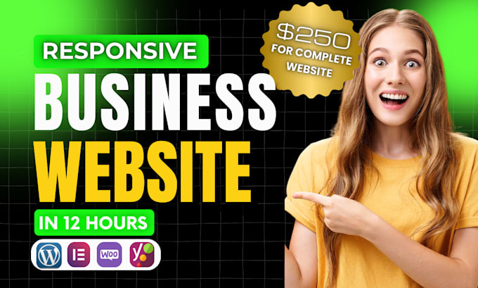 Gig Preview - Design a branded wordpress business website in 12 hours