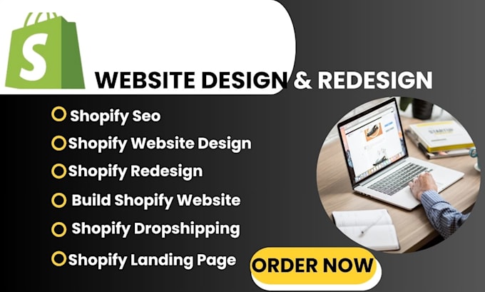 Gig Preview - Do shopify website design, shopify redesign, dropshipping store, shopify website