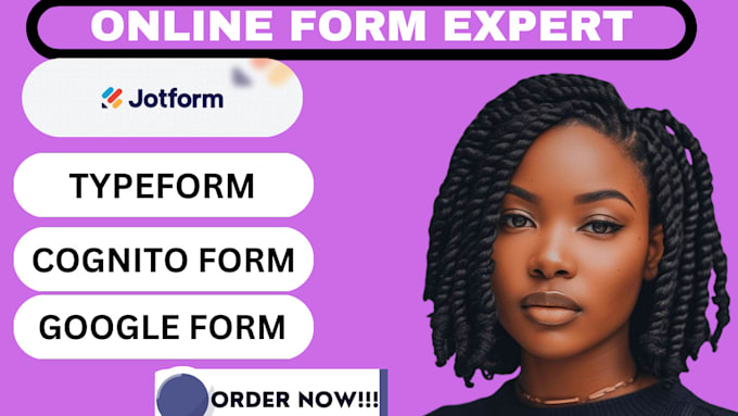 Gig Preview - Create online form jotform typeform google form cognito form and survey form