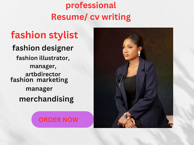 Gig Preview - Craft within hours resume cv for fashion designer editors stylist model director