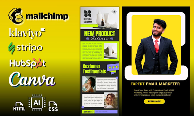 Gig Preview - Design pro mailchimp email template, newsletter, mailchimp email marketing