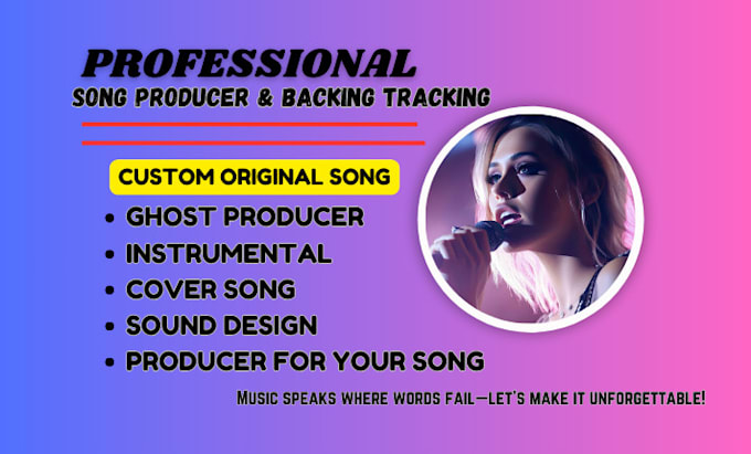 Gig Preview - Produce an instrumental of any genre for your song or cover and ghost producer