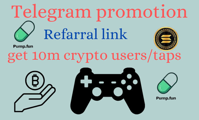 Gig Preview - Token promotion,hype sol,ico gain 30m crypto user via referral link telegram ads