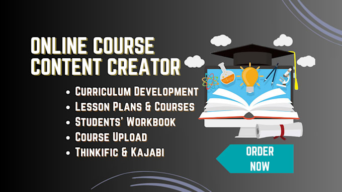 Gig Preview - Kajabi online course, teachable, thinkific, wix and kajabi online course website