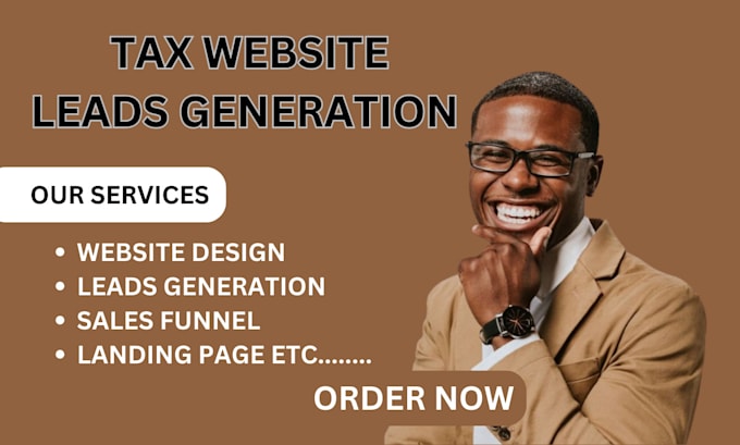 Gig Preview - Tax planning website, tax preparation website, tax website income tax web leads