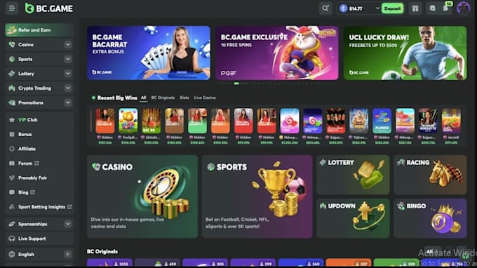 Gig Preview - Develop sporty bet website, bet app, crash game, gamble site, black jack