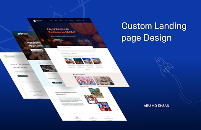 Gig Preview - Design a website landing page UI UX for your business