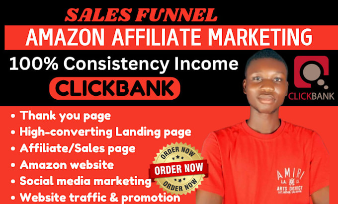 Gig Preview - Build high converting sales funnels for clickbank  amazon affiliate marketing