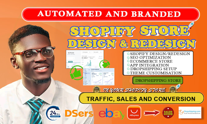 Bestseller - shopify website design redesign shopify store design shopify dropshipping store