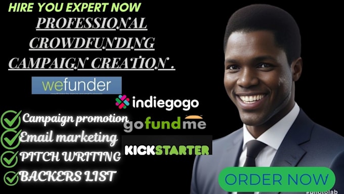 Gig Preview - Do promotion of your crowdfunding campaign creation on kickstarter indiegogo