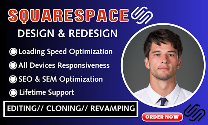 Gig Preview - Redesign squarespace website design revamp clone update squarespace website seo