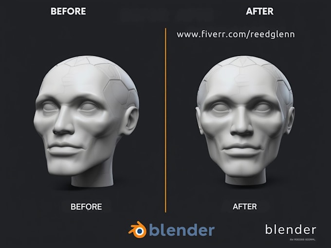 Gig Preview - Enhance and do retopology for your 3d model with uv mapping in blender