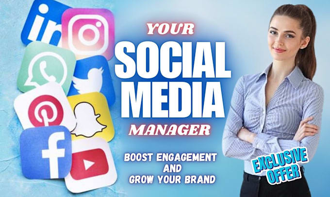 Gig Preview - Be your digital marketing manager and social media manager