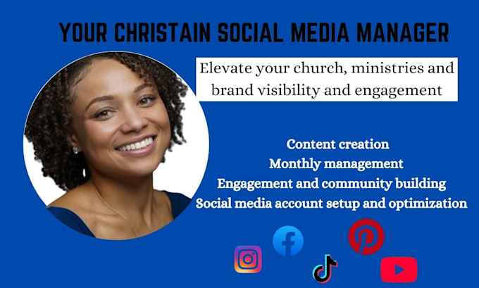 Gig Preview - Be your monthly christian ministry social media manager and content creator