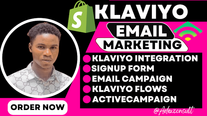 Gig Preview - Klaviyo email marketing flows template boost flodesk shopify marketing sales