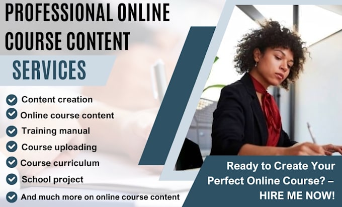 Gig Preview - Create online course content videos, curriculum and training manuals for success