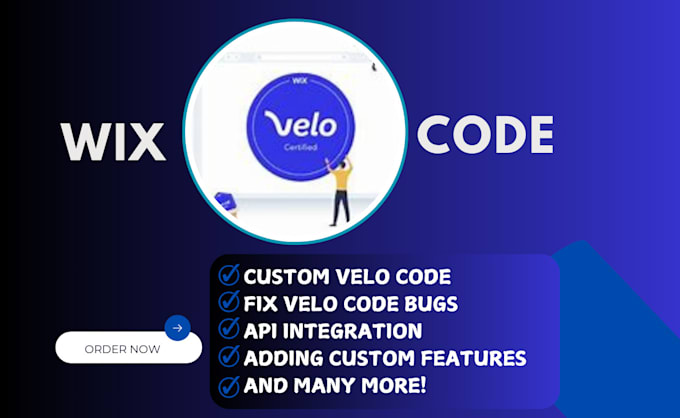 Gig Preview - Customize wix website using wix velo code wix studio website wix code developer