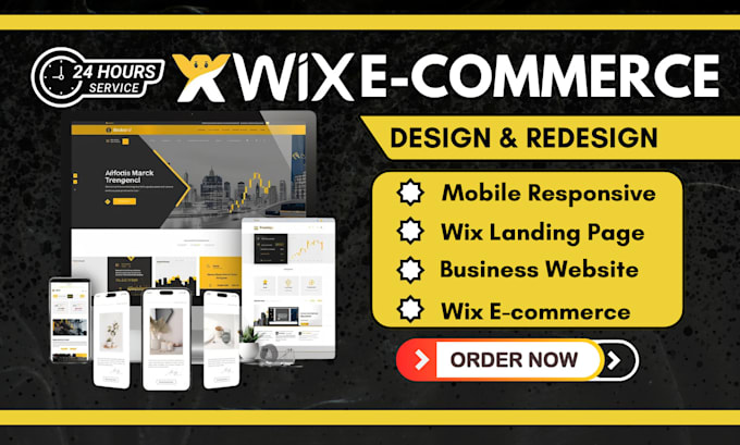 Gig Preview - Design or redesign wix website or wix ecommerce  website wix website development