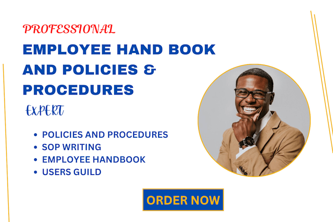 Gig Preview - Write a professional employee handbook with HR policies and KPI for US business