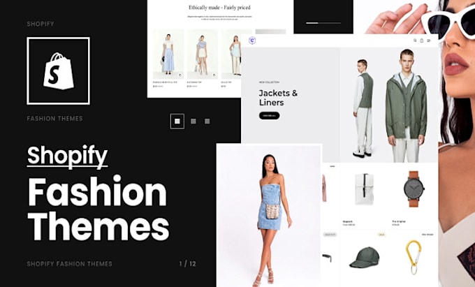 Gig Preview - Design build shopify fashion store or ecommerce online clothes websites