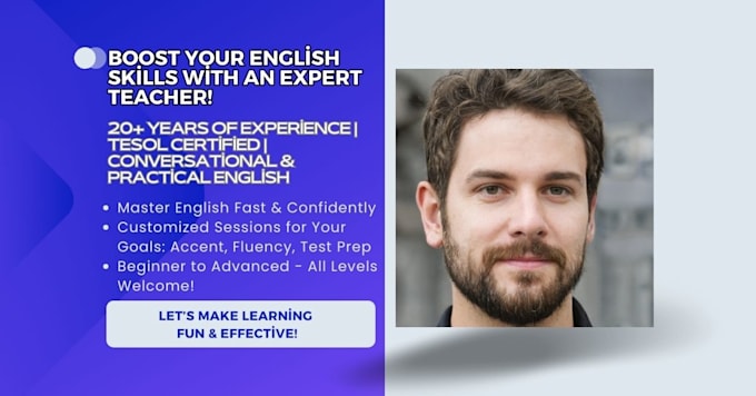 Gig Preview - Boost your english skills, fluency, accent, and confidence