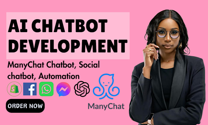 Gig Preview - Create custom ai chatbots for websites, whatsapp, manychat for social media apps