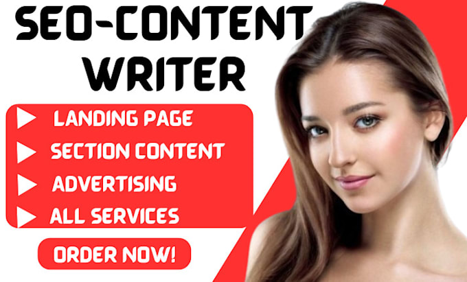 Gig Preview - Write SEO content for your landing page