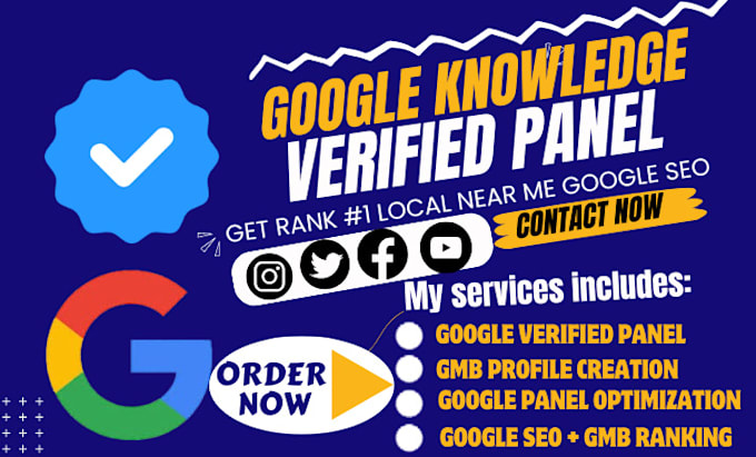 Gig Preview - Setup verified google knowledge panel, standard panel for personal and business