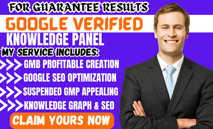 Gig Preview - Setup a confirmed and validated google knowledge panel for business and personal