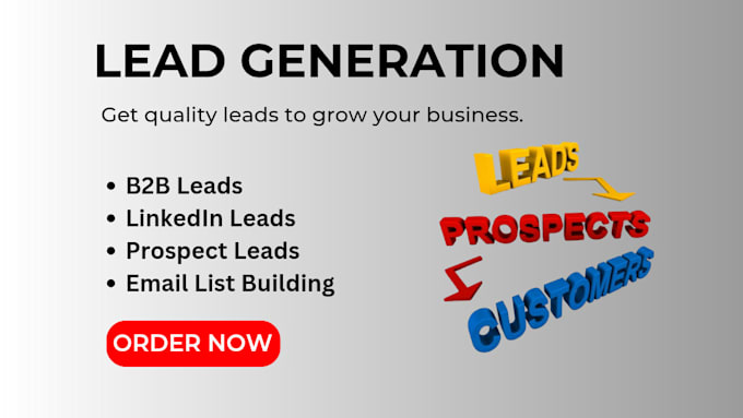 Gig Preview - B2b lead generation, prospect list, linkedin b2b, email list building lead gen