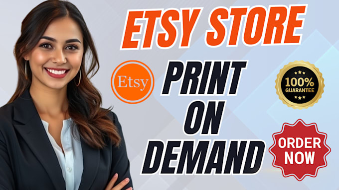 Gig Preview - Set up best etsy print on demand store, etsy shop print on demand integration