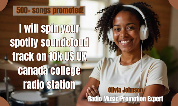 Gig Preview - Spin your spotify soundcloud track on 10k US UK canada college radio station